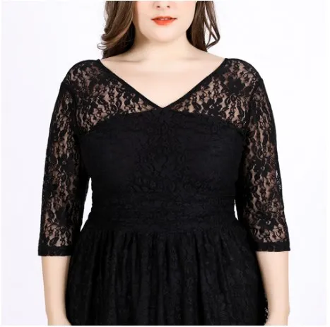 6XL размера плюс вязаное крючком кружевное платье новое летнее винтажное облегающее женское сексуальное платье с открытой спиной Вечерние платья FW43