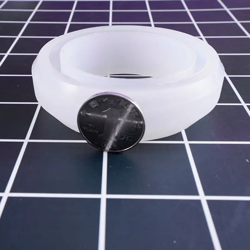 DIY Хрустальная эпоксидная смола, форма для широкого браслета, прозрачная зеркальная силиконовая форма для изготовления ювелирных изделий
