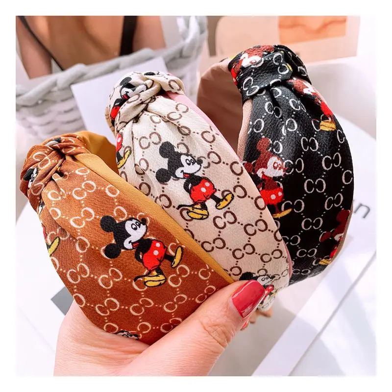 Милый ободок для волос с Микки Маусом и двойным бантом Disney подарок