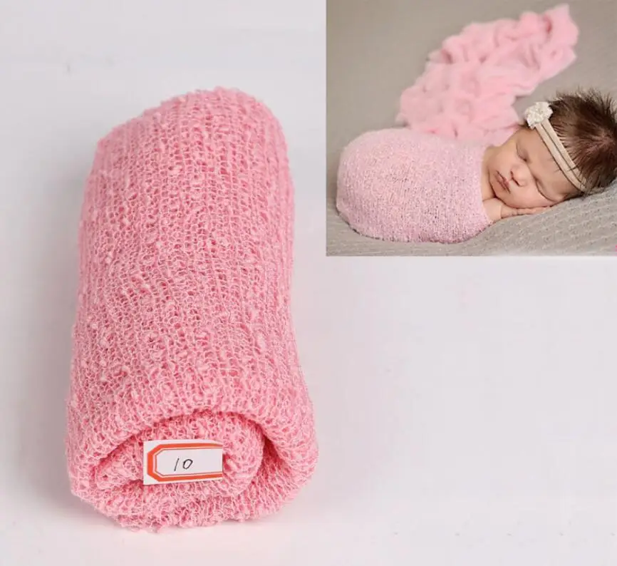 Baby Blanket Newborn Baby Photography Props Blanket Wraps 40*150cm infant Knit Stretch Wrap