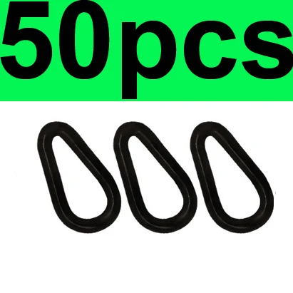 Pear ring JIGEECARP 50 шт. рыболовные кольца для ловли карпа, круглые овальные кольца в форме слезы, грушевидные кольца, аксессуары для волос, рыболовные терминальные снасти - Цвет: Pear ring