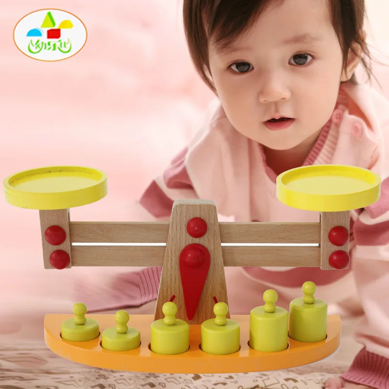 

Wooden Model Balance Scale Children Balance Educational Game Kindergarten ENLIGHTEN Teaching Aids Baby Early Childhood Weighing