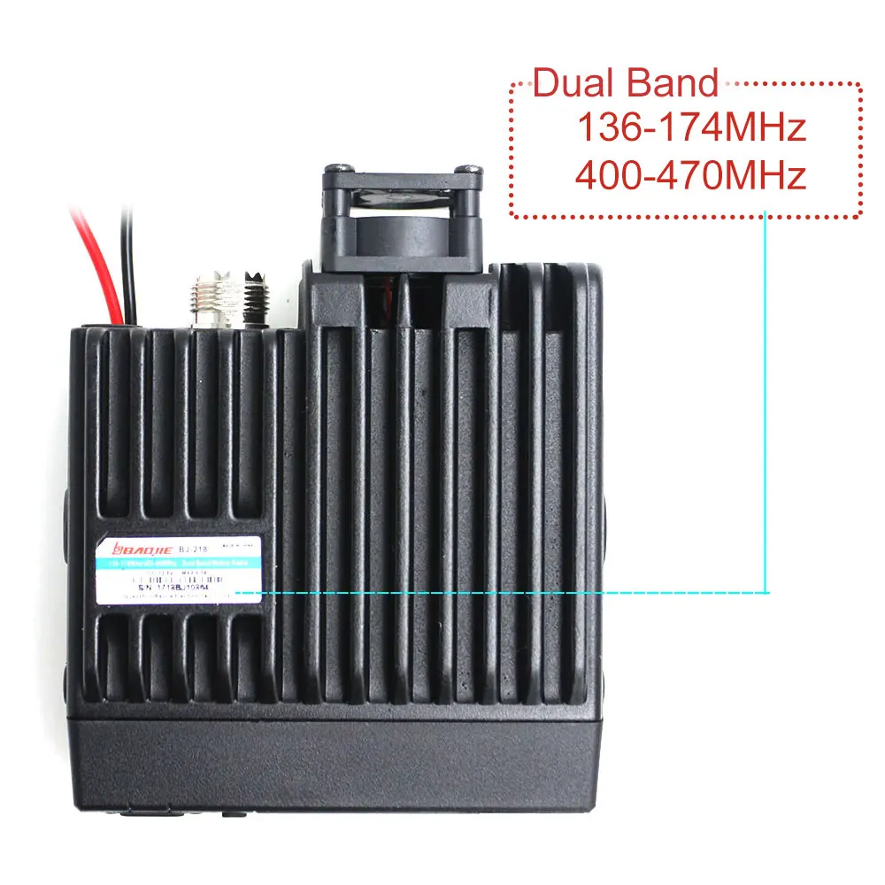 Baojie BJ 218 мини мобильное радио 20 км 25 Вт Двухдиапазонная VHF / UHF рация 136 174 МГц 400 470