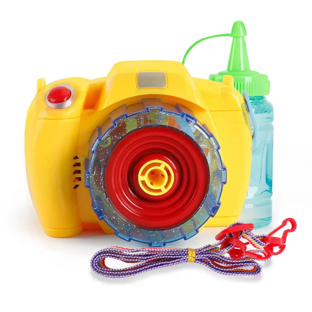 Summer Children Cartoon Electric Bubble Gun Bubble Camera Light Music Blowing Bubble Toys Stalls Selling Gift