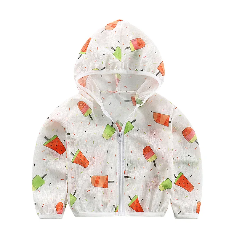 

New Toddler Boy Jacket Spring Summer Boys Girls Beach Hooded Sun Protection Sunscreen Clothing Baby Boys Zipper Coat Kids Tops