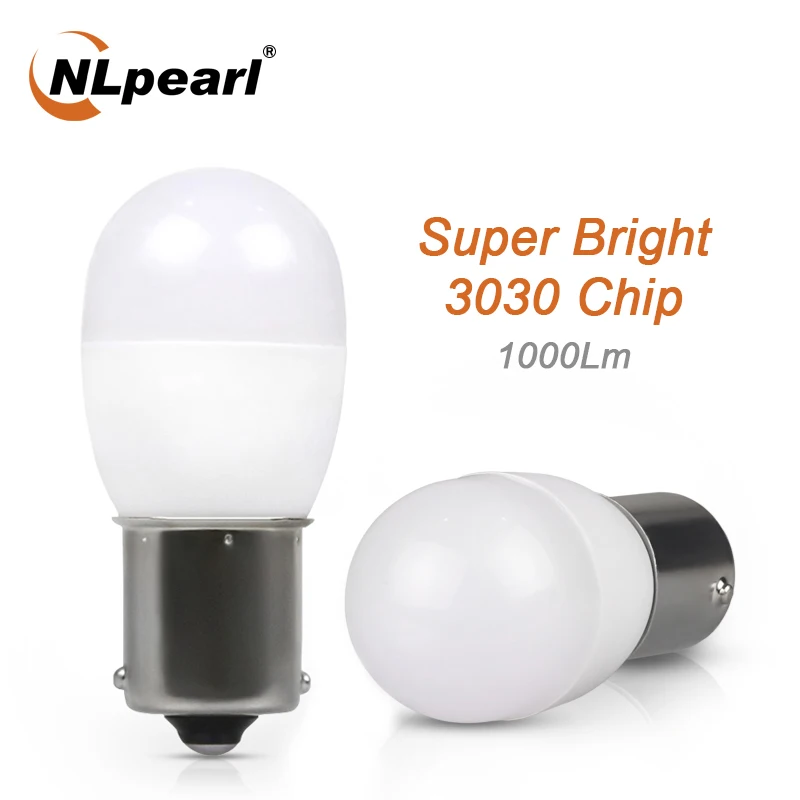 NLpearl 2x сигнальная лампа BAU15S BA15S светодиодный 1156 P21W лампы 3030SMD 1157 P21/5W сигнала