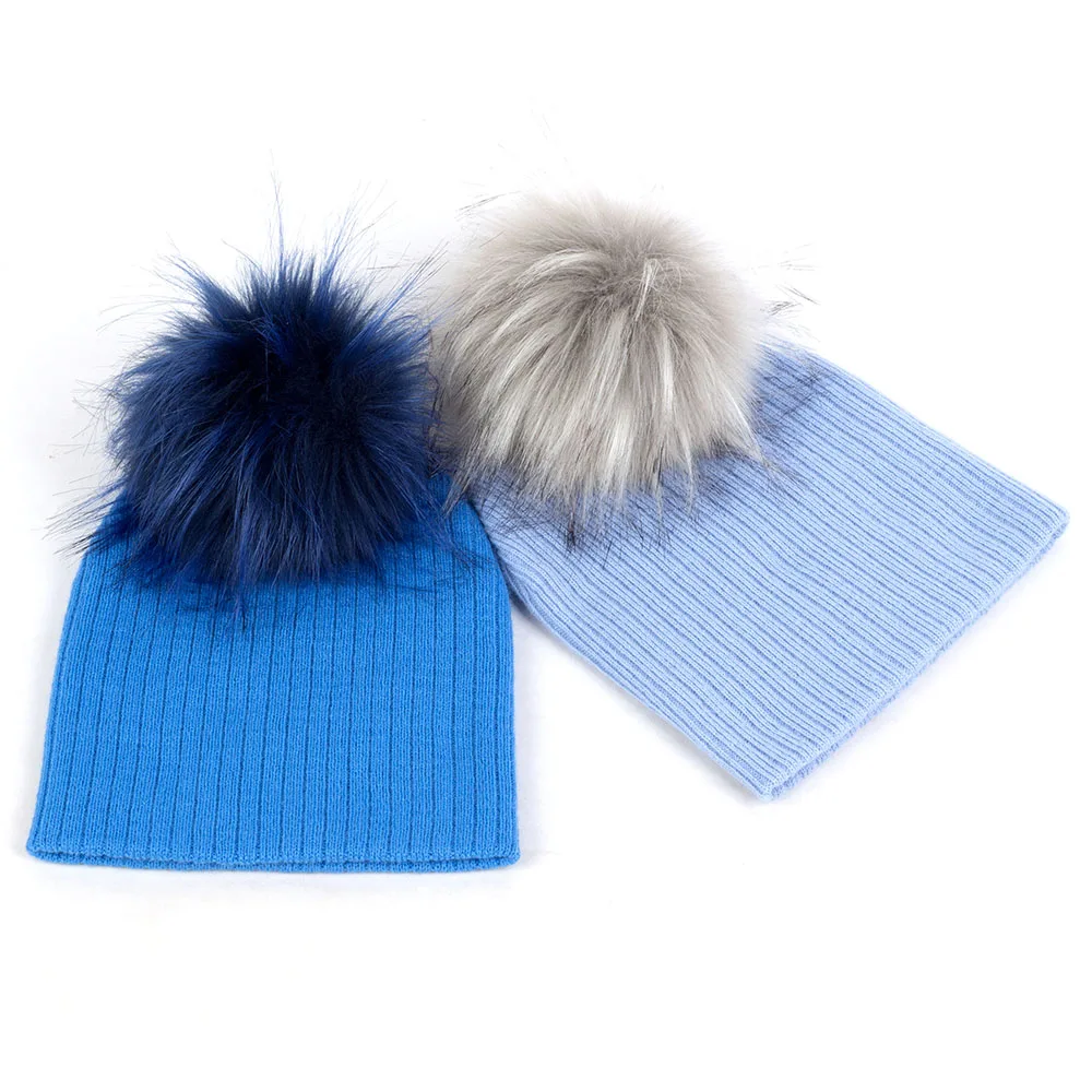 Geebro новорожденных девочек мальчиков kullies Beanies Зимние теплые ушные Hairball детская шапка для малышей с помпонами кепки унисекс DK942
