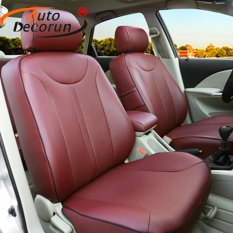 Чехлы AutoDecorun из искусственной кожи на автомобильные сиденья для Kia Sorento чехлы