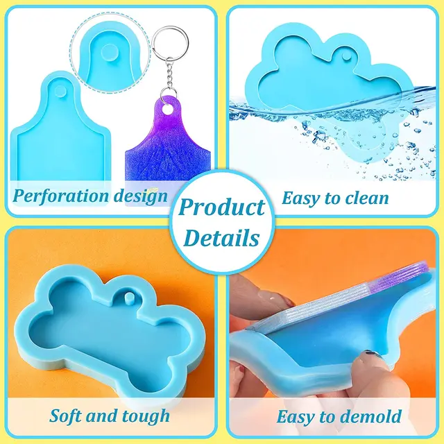 5 Styles Kutya Csont Alakú Címkék Formák Gyanta Szilikon Penész Kulcstartó Csokoládé Desszert Nyúlós Cukorkák Házi Készítésű Barkács Kézművesség - Image 2