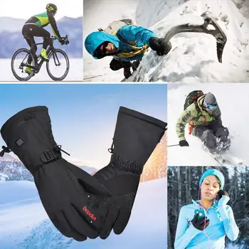 

Heated Gloves Rechargeable Electric Dual Use Waterproof Warm Gloves For Winter Outdoor Skiing Hiking Cycling Guantes Moto