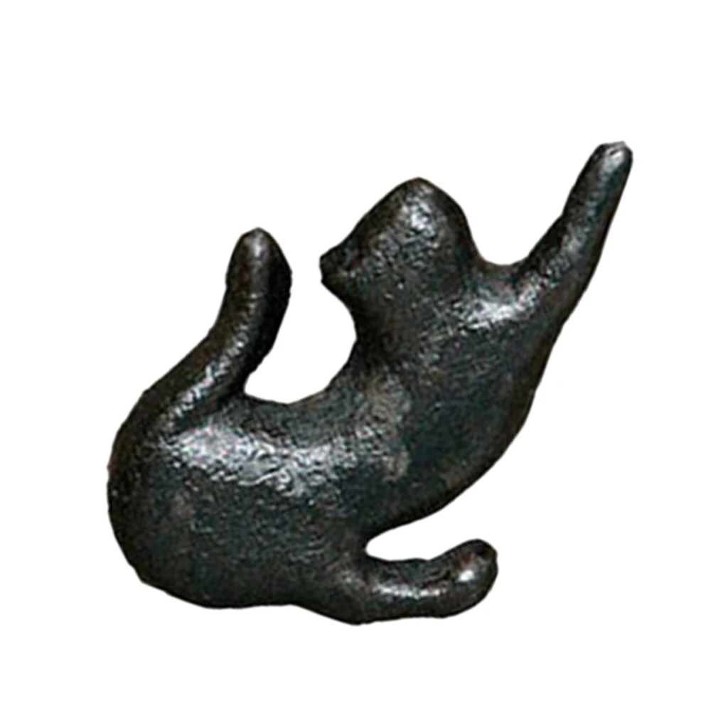 Variety Cast Iron Cute Cat Style Door Drawer Cabinet Pull Handle Knobs Vintage Rural Furniture Hardware Door Pull Handle Knob