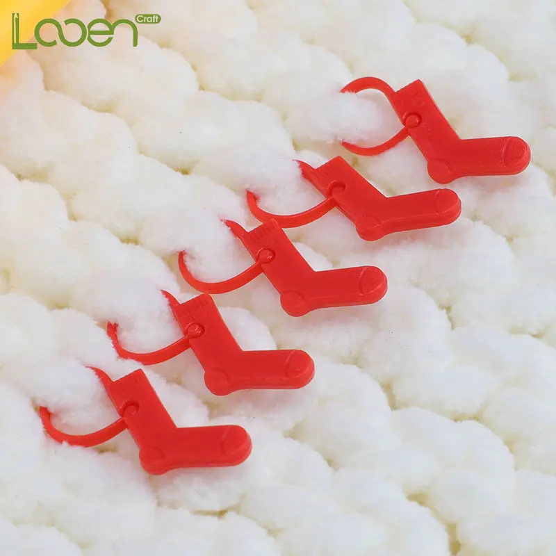 

Looen 40pcs/lot Stitch Markers Red Plastic Knitting Holder DIY Sewing Tools Accessories Locking Stitch Holders Crochet Needle