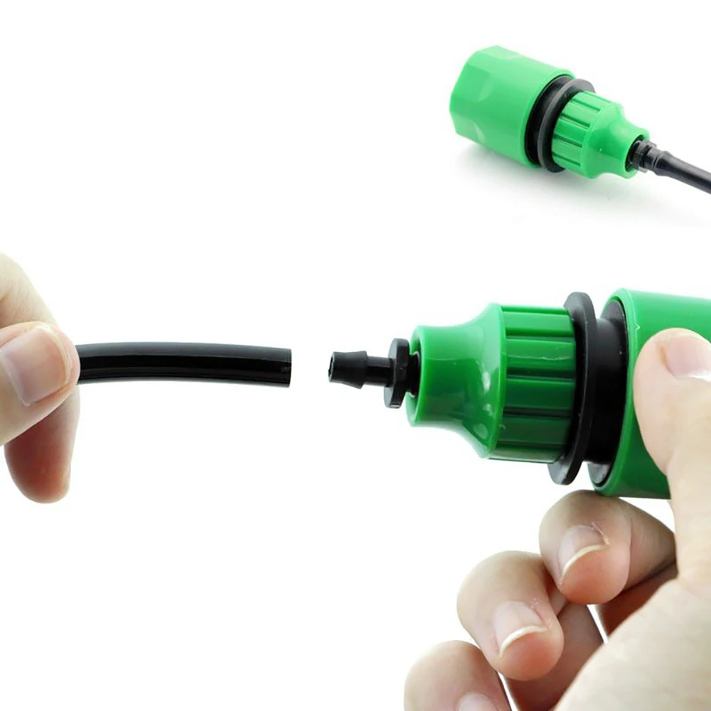 관개 정원 급수 온실 원예 도구용 1/4(4mm) 또는 3/8''(8mm) 가시 커넥터가 있는 퀵 커플링 어댑터