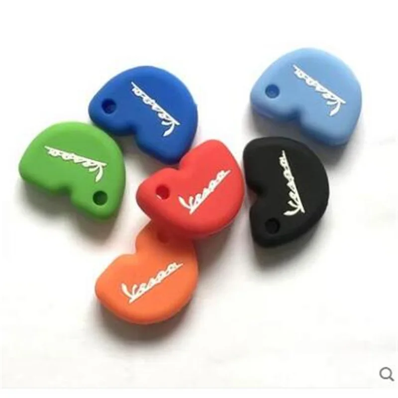 

Silicone Rubber Key Case Cover For Vespa Enrico Piaggio GTS300 LX150 fly 125 3vte Gts 200 motorcycle key Electric Scooter