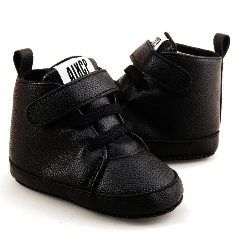 Новое поступление, обувь для новорожденных, первые ходунки из искусственной кожи, осенне-весенние детские кроссовки с мягкой подошвой из искусственной кожи для мальчиков и девочек 0-18 месяцев