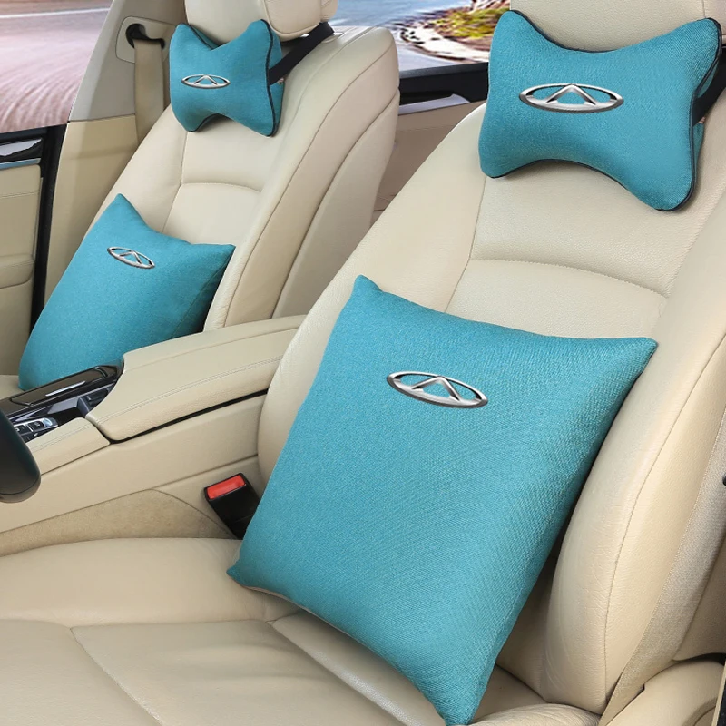 Автомобильные подушки для шеи, льняная защита для головы, Универсальный подголовник, подушка для спинки, простая установка для Chery Tiggo 7 Pro Tiggo8 4 FL
