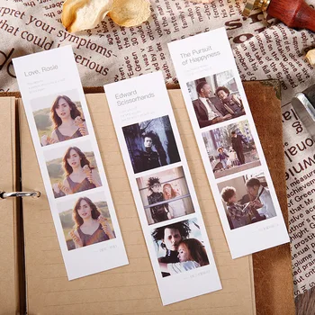

30PCS/Pack Retro Photo Film Bookmark Paper Bookmarks Vintage Page Book Marker Stationery School Office Supplies Papeleria sl2421