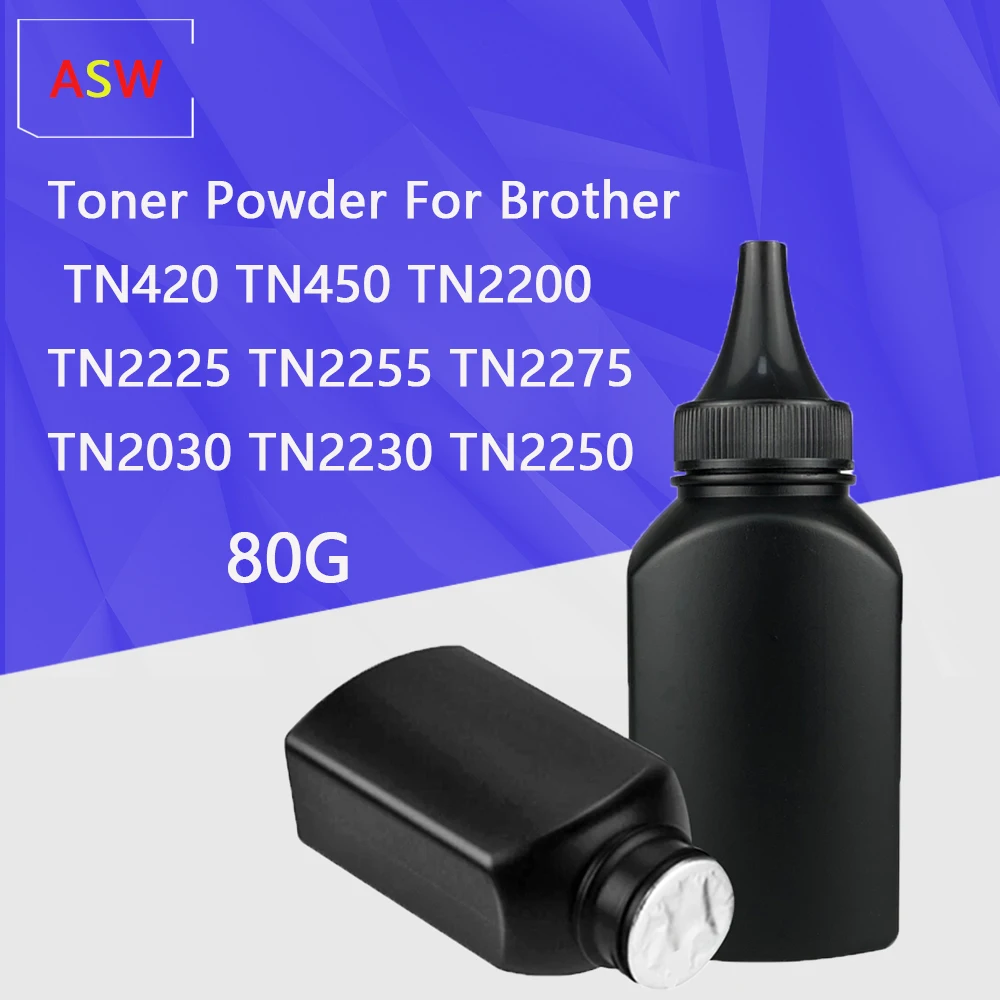 80 г совместимый черный Заправляемый Тонер-порошок для brother TN450 tn-450 TN420 DCP 7055 7057 7060
