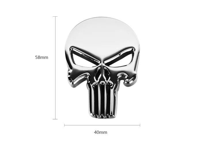 Автомобиль Прохладный модифицированный логотип автомобильный, Металл Harley Автомобильная наклейка с черепом Каратель Скелет бампер наклейки. Наклейки