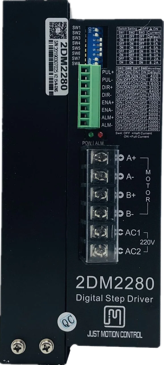 Драйвер 2 фазного шагового двигателя 2DM2280 NEMA42 NEMA52 32 бит DSP Φ а JMC|stepper motor driver|motor