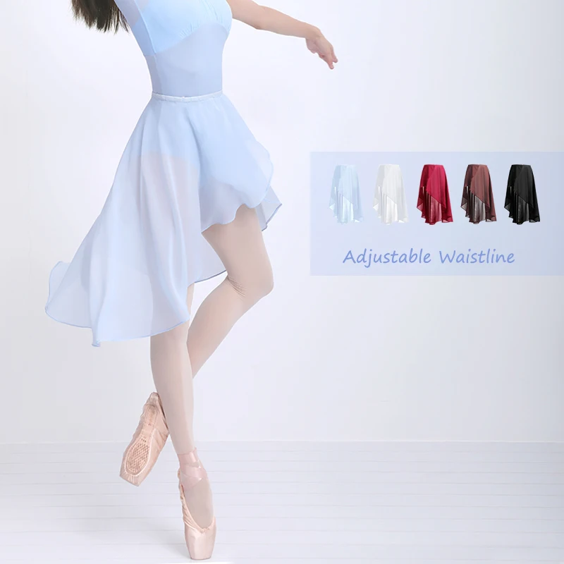 Ballet Skirts Tutu Skirt Ballet Dress Women Ballet Skirts Chiffon Ballet Dress Tulle Skirt Polyester Dance Costumes Girls Adult Training Dress