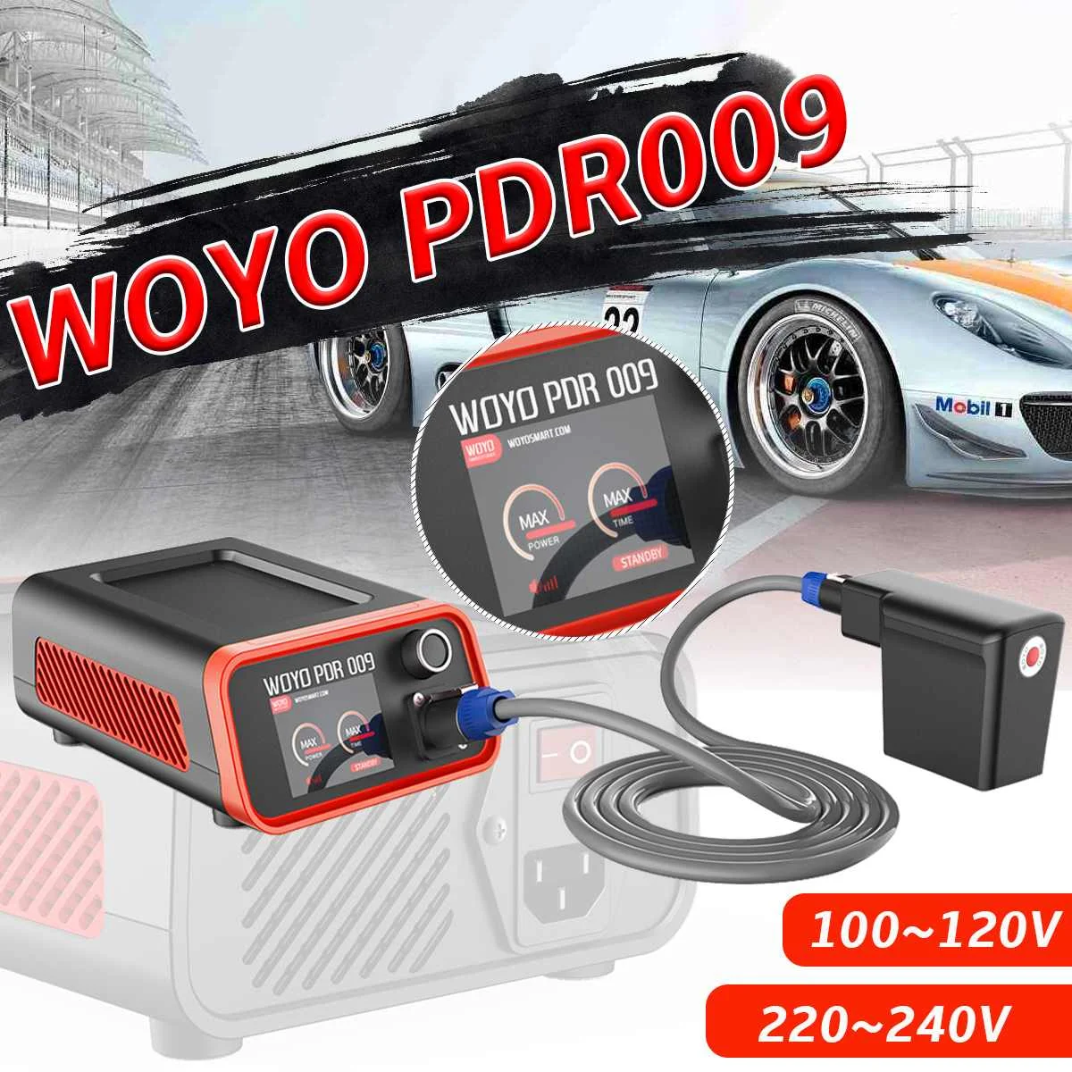 WOYO PDR009 автомобильный безболезненный инструмент для ремонта вмятин для удаления железных вмятин, набор для удаления вмятин, гаражный набор, PDR инструменты