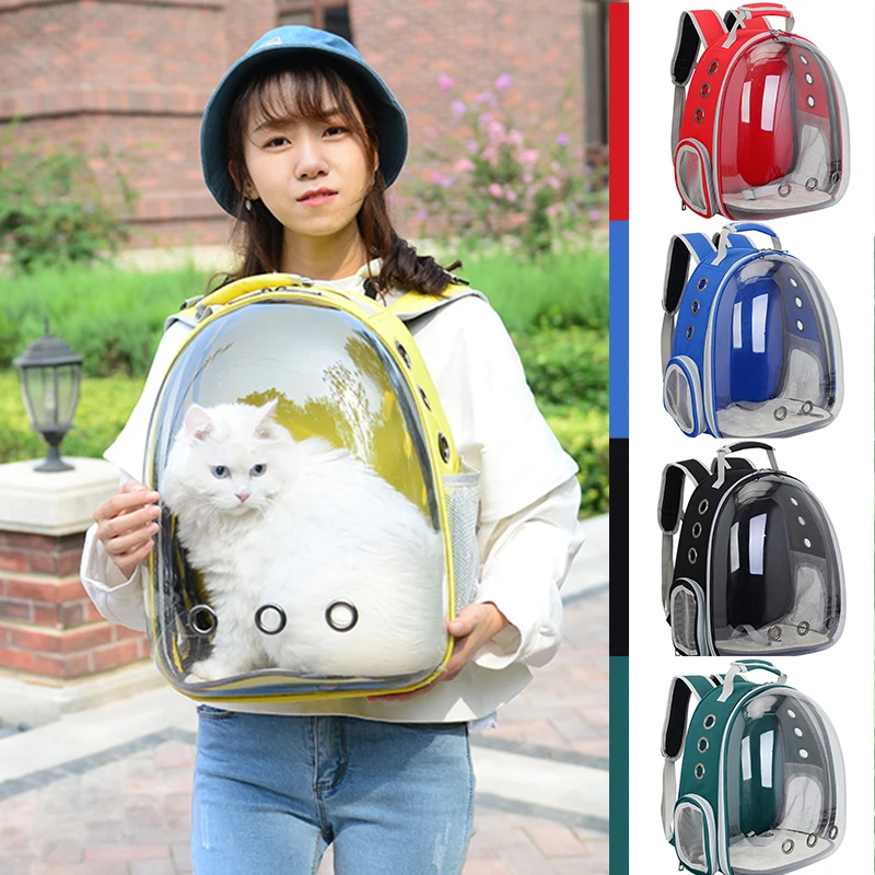 

Cat Backpack Transparent Space Capsule Shoulder Bag Pet Outdoor Travel Backpack Dog Cat Fashion Backpacks Breathable