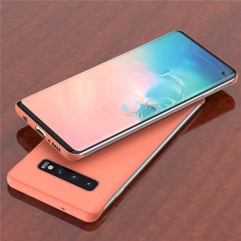 Жесткий матовый чехол без рамки для samsung Galaxy A10 A20 A30 A40 A50 A70 S10 Plus S10e Note 10 M20 пластиковый чехол для телефона - Цвет: Orange