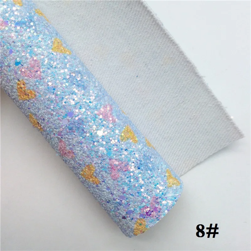 Glitterwishcome 21X29 см A4 размер Валентина кожа, сердца напечатаны Синтетическая кожа ткань винил для бантов, GM657A - Цвет: 8