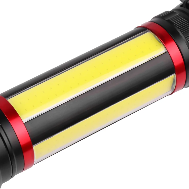 Яркий XHP70+ COB светодиодный светильник-вспышка 7 режимов, светильник-вспышка, перезаряжаемый зум, водонепроницаемый фонарь, встроенный 7200 мАч для кемпинга