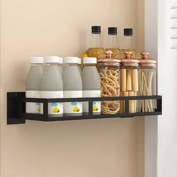 

Easy Install Universal Rack With Utensil Holder Display Punch Free Hanging Home Space Saving Kitchen Cabinet Wall Mount