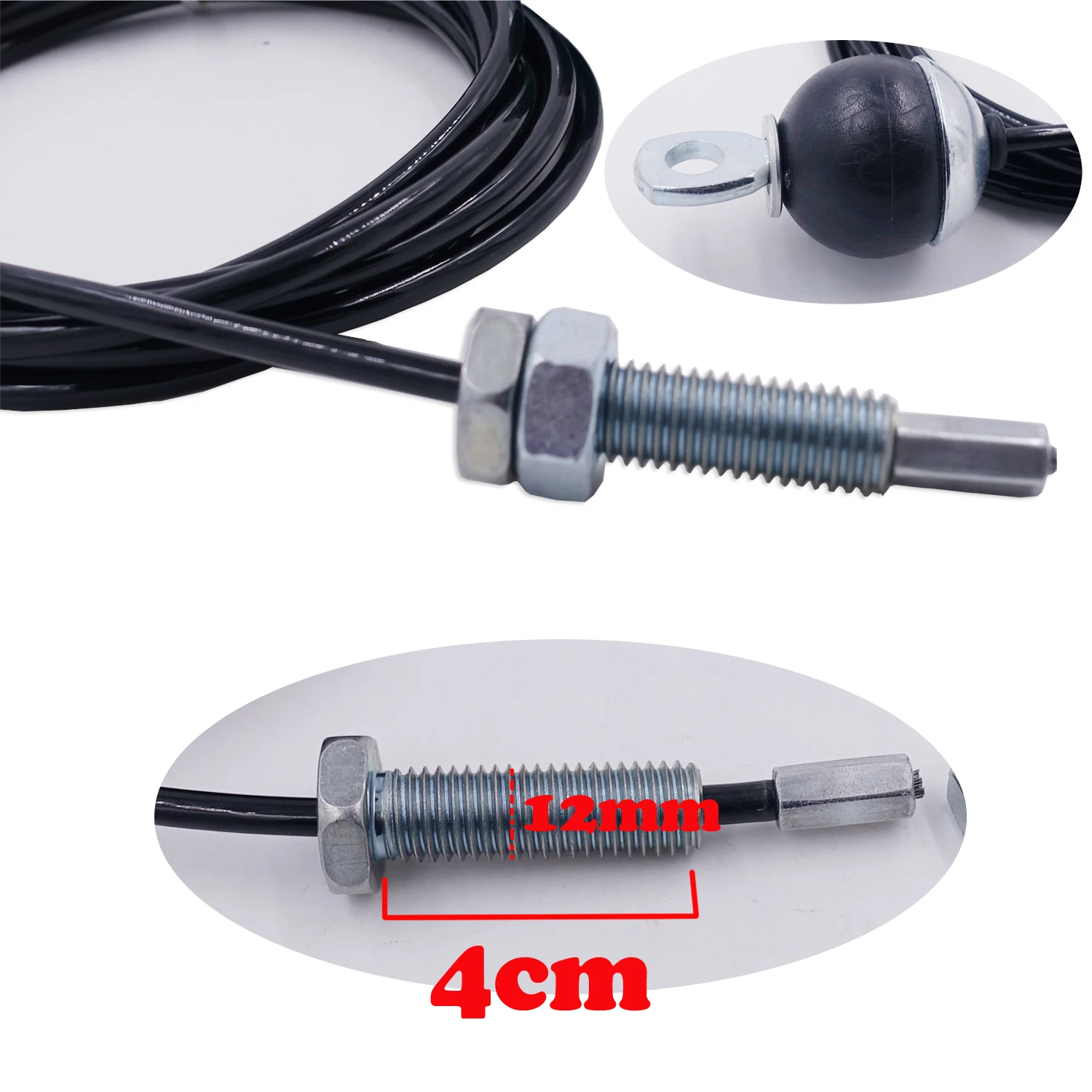 Gym Accessories Fitness Cable Pulley Fitness Pulley Cable Fitness Pulley Gym Workout Rope 2.5m/3m/3.5m Gym Steel Cable Wire Rope 5mm Thick Heavy Duty Parts Accessories With Ball for Lifting Training Pulley Home Fitness