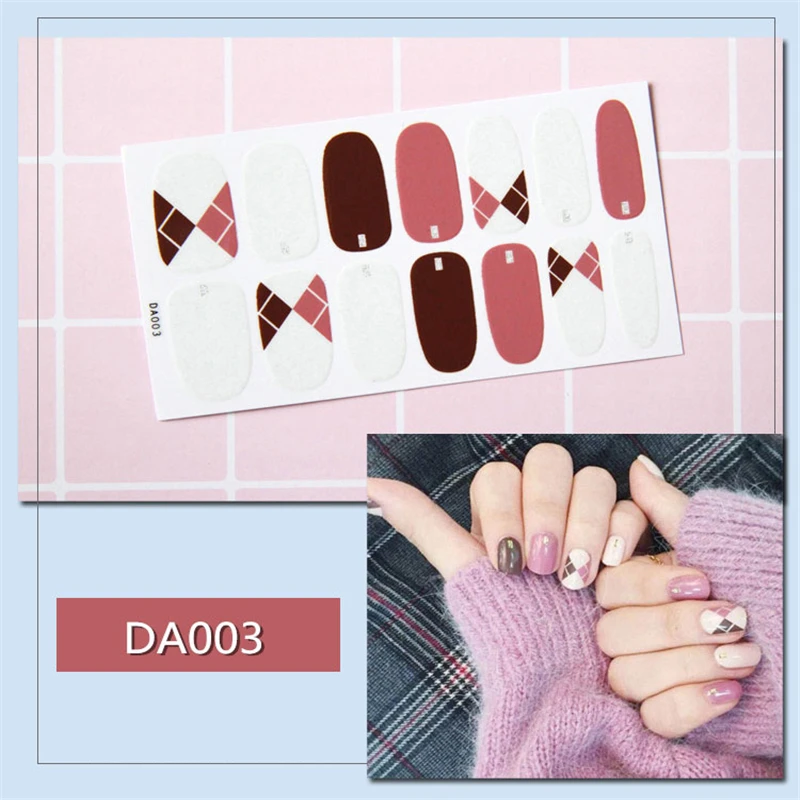 Nusx Nail Polish Stripes DIY Waterproof Nail Stickers Wraps Cute Cartoon Pattern Nail Stickers Nail Foil 3