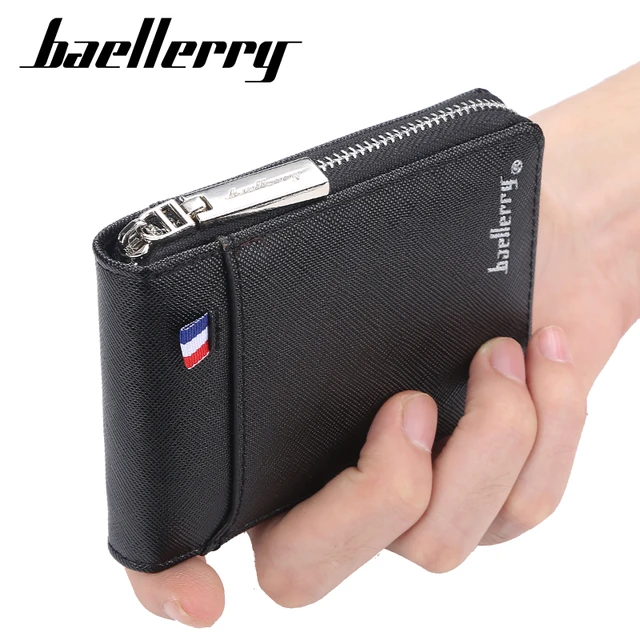 New Short Men Wallets Small Casual Coin Pocket Name Engraved Male Zipper  Wallet Quality Card Holder Photo Holder Retro Men Purse - AliExpress