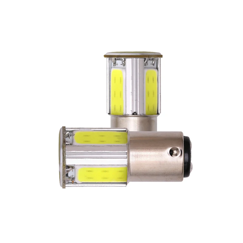 2x P21W Ba15s 1156 Bay15D 1157 Автомобильный светодиодный сигнальный светильник COB 12 в супер яркий Автомобильный задний фонарь с поворотом заднего хода стояночный тормоз лампа белого цвета