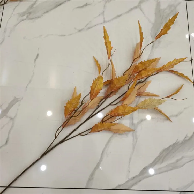 Поддельные длинные Стволовые Artemisia Argyi 45,2" длина имитация осенней зелени для дома Свадебные Декоративные искусственные растения