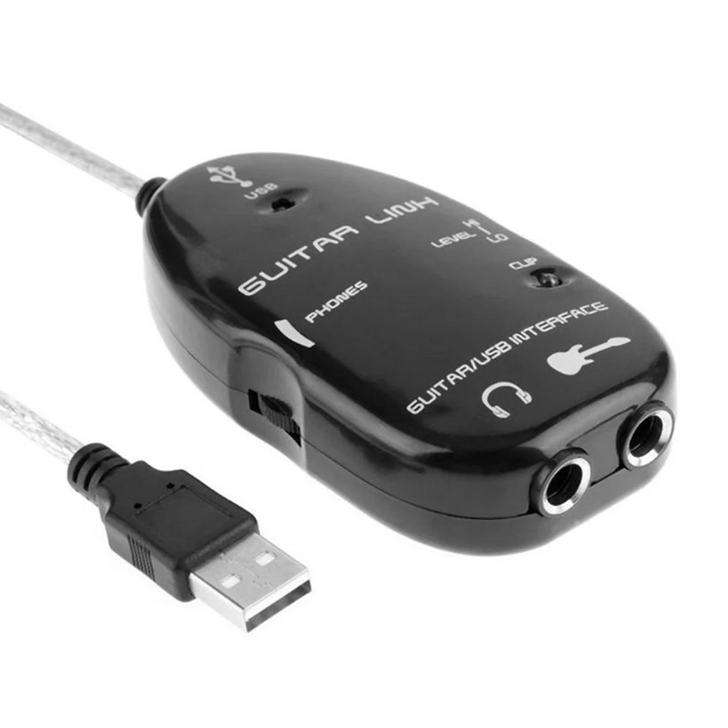 Гитарный интерфейс USB кабель аудио адаптер для PC/MAC записи