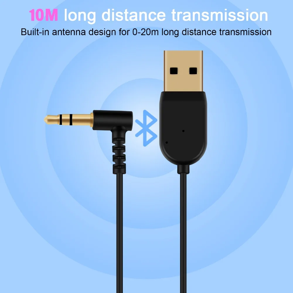 5,0 Bluetooth адаптер Mini USB 2,0 CSR регулируемый приемник адаптер для автомобильного динамика AUX интерфейс динамик с 3,5 штекерным кабелем