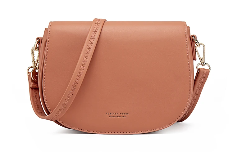 Fashion Bags Ladies Luxury Bags Vintage Saddle Female Bag Yellow Shoulder Bag With Adjustable Strap - Цвет: orange