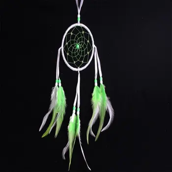 

Wind Chimes Handmade Indian Dream Catcher Net With Feathers Wall Hanging Dreamcatcher Craft Gift Home Garden Hanging Ornament