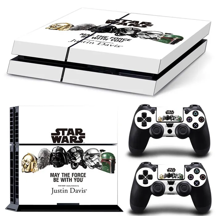 Disney Star Wars Darth Vader Sticker Cover Wrap Protector Skin For PlayStation 4 Console & 2PCS Controller Skin Decal For PS4 