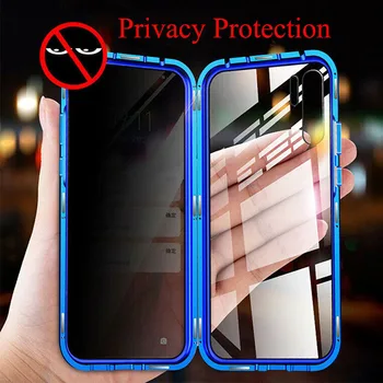 

Privacy Metal Magnetic Case For Samsung Galaxy A50 S20 Plus Ultra A70 A30 S8 S9 S10 Plus Note 8 9 10 Pro Anti-peeping Case Cover