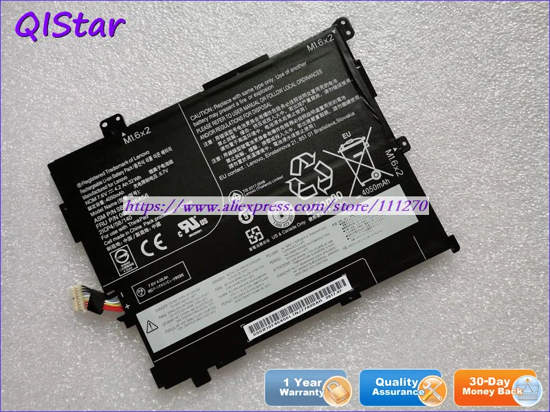QISTAR 7,6 V 4200mAh настоящая 00HW018 SB10F46456 батарея для ноутбука lenovo ThinkPad 10 2