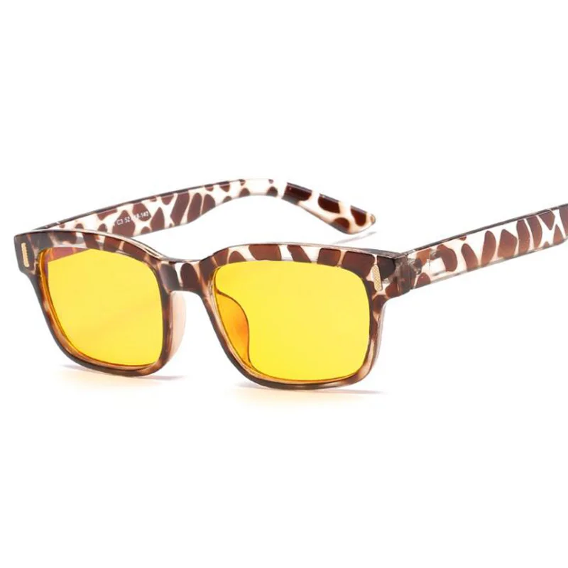 Leopard Yellow RBENN анти-Синие лучи Компьютерные очки для мужчин и женщин синий свет блокирующие игровые очки Анти-усталость очки с желтым Lense - Цвет оправы: Leopard Yellow