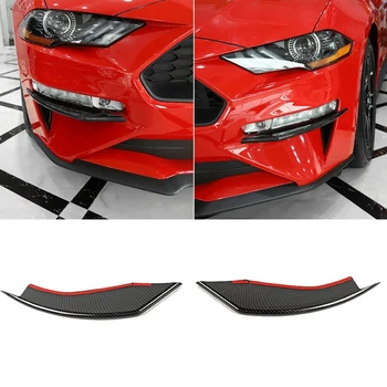 

Carbon Fiber Front Fog Light Lamp Eyebrow Cover Trim for Ford Mustang 2018 2019