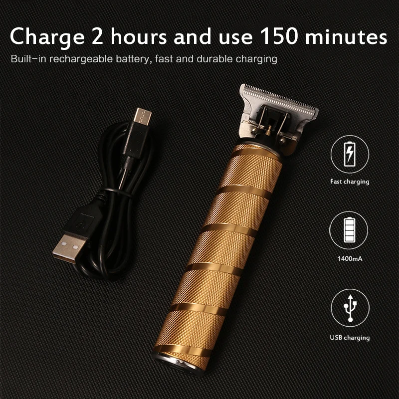 Kemei KM-T9 Electric Clipper Barber Shop Hair Trimmer Rechargeable Cordless Hair Cutter 0mm Baldheaded Men Hair Cutting Machine 4