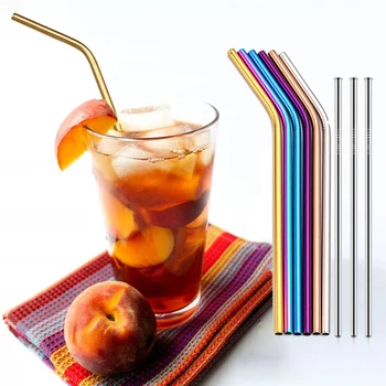

1/3/4Pcs Multi Purpose Stainless Steel Bent Kitchen Gadgets Bar Party Accessory Reusable Drinking Tools Drink Straw