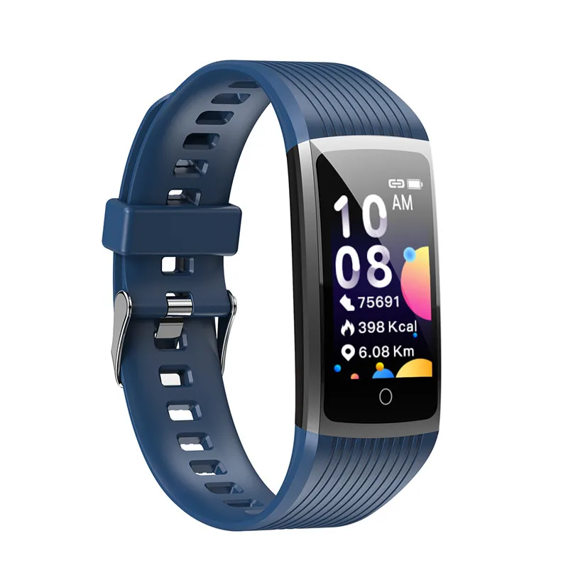 Умный Браслет R12, спортивные часы, фитнес-трекер, пульсометр, кровяное давление, ip67, водонепроницаемый браслет для телефона HuaWei Honor 5 - Цвет: Синий