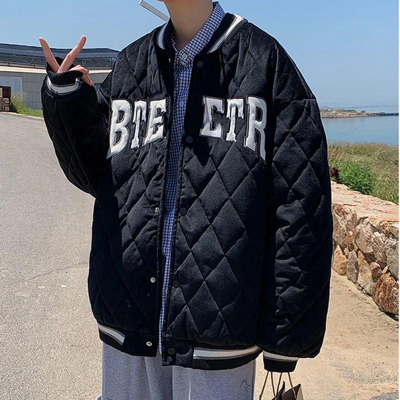 安い店 韓国のファッションボンバージャケット メンズ 厚手 カジュアル ストリートウェア 秋冬 Parkas 銀座 初 売り Anesth11 Softnine Jp