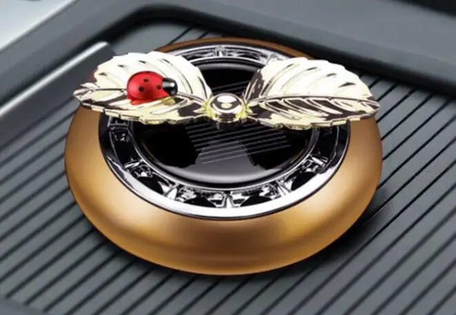 Car Ornaments Creative Metal Space Solar Rotation Car Perfume Decoration High-grade Alloy Aromatherapy Car Interior Produc - Название цвета: Золотой